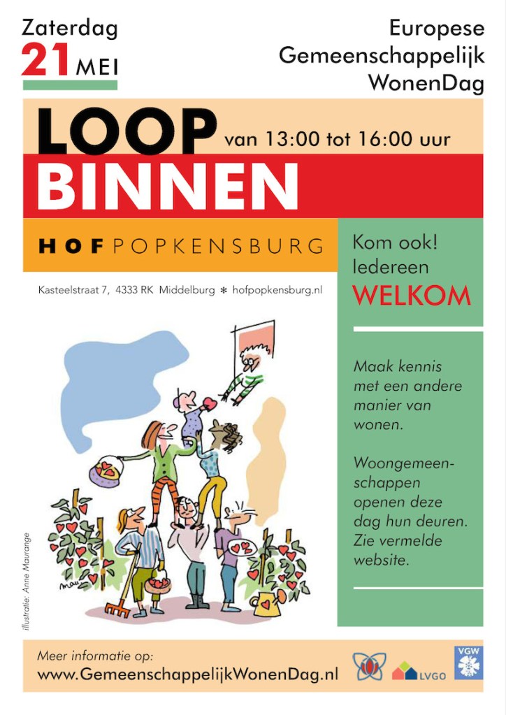 poster Gemeenschappelijk Wonen Dag 2022, Hof Popkensburg